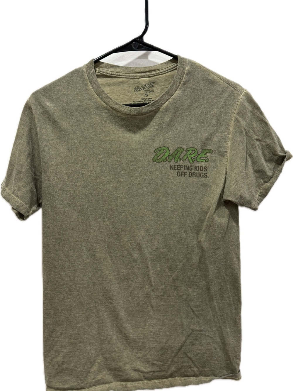 Olive Green D.A.R.E Graphic Tee - Men's Casual Shirt